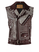 Women's Vest Jacket Heavy Pyramid Studded, Biker's Shoulder Epaulettes Punk Gothic, Steampunk Studs Waist Belted Vest, Sleeveless Jacket,